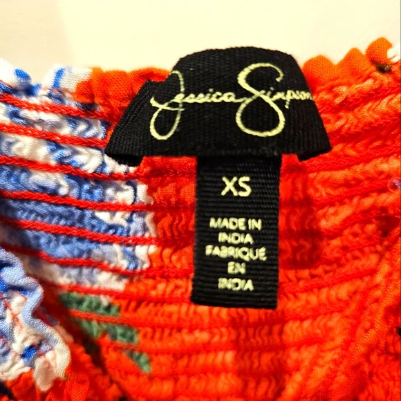 Jessica Simpson Floral Top Size Xsmall - Picture 3 of 4